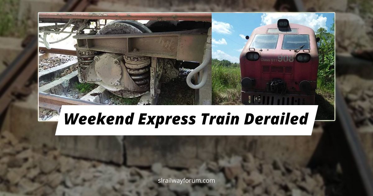 Matara bound weekend express train derailed
